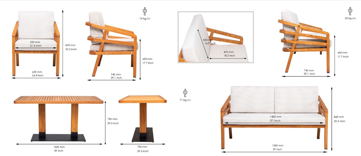 Обідній комплект Lugano dinner Family