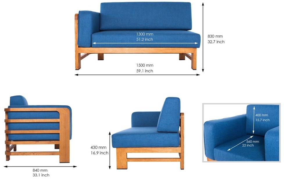 Left sofa Lugano Grand