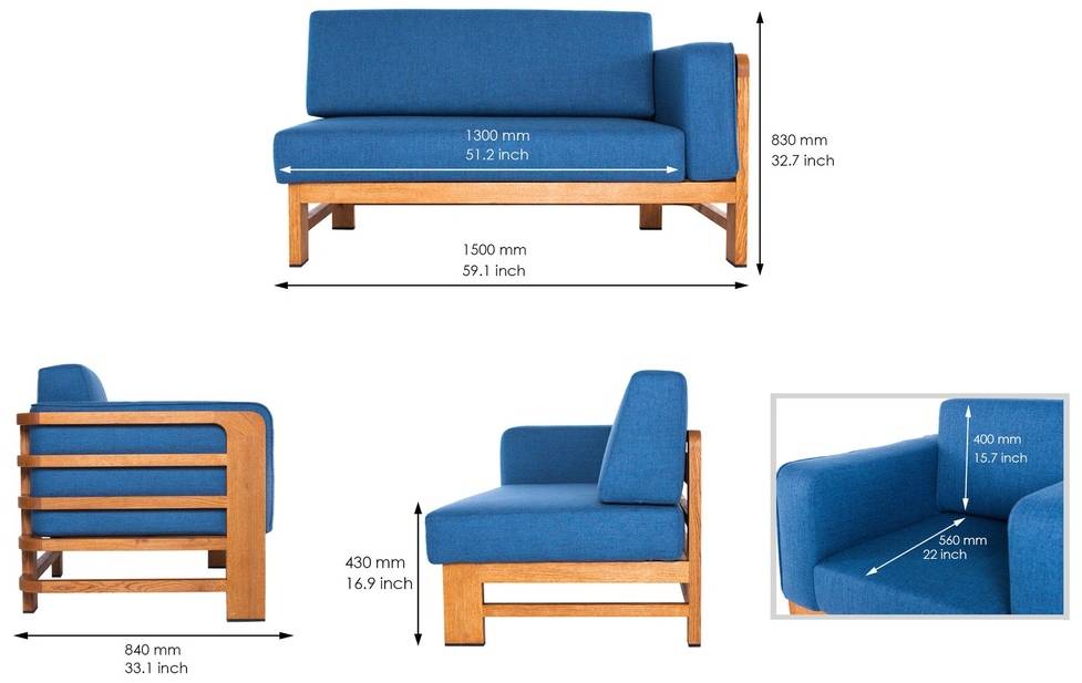 Right sofa Lugano Grand